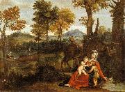 Domenichino The Rest on the Flight into Egypt oil painting on canvas
