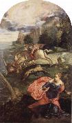 Tintoretto Saint George and the Dragon France oil painting artist