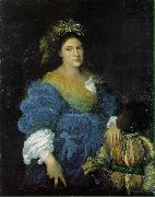 Titian Portrait of Laura Dianti painting