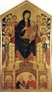 Cimabue Madonna and Child Enthroned with Eight Angels and Four Prophets painting