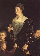 PARMIGIANINO Portrait of the Countess of Sansecodo and Three Children oil painting on canvas