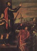 Titian The Exbortation of the Marquis del Vasto to His Troops France oil painting reproduction
