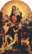 Correggio Madonna with Saint Sebastian oil painting