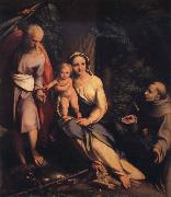 Correggio Rest on the Flight into Egypt with Saint Francis France oil painting artist