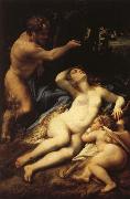Correggio Venus and Cupid with a Satyr France oil painting artist