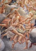 Correggio Assumption of the Virgin,details with angels bearing musical instruments France oil painting artist
