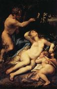 Correggio Venus and Cupid with a Satyr France oil painting artist