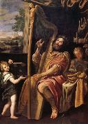 Domenichino Le Roi David jouant de la harpe France oil painting artist
