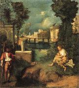 Giorgione The Tempest oil