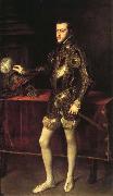 Titian Portrait of Philip II in Armor France oil painting artist