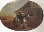 Bamboccio Travelers Leaving an Inn (mk05) oil painting picture wholesale