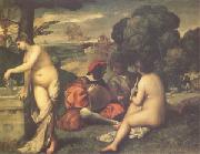 Titian Concert Champetre(The Pastoral Concert) (mk05) oil painting picture wholesale