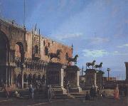 Canaletto Capriccio con i cavalli della basilica posti sulla Piazzetta (mk21) oil painting picture wholesale