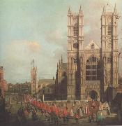 Canaletto L'abbazia di Westminster con la processione dei cavalieri dell'Ordine del Bagno (mk21) oil painting picture wholesale