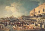 Canaletto Ricevimento del'ambasciatore imperiale al palazzo Ducale (mk21) France oil painting artist