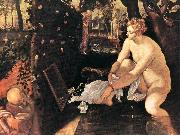Tintoretto The Bathing Susanna France oil painting artist