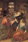 Tintoretto Christ with Mary and Martha oil painting reproduction