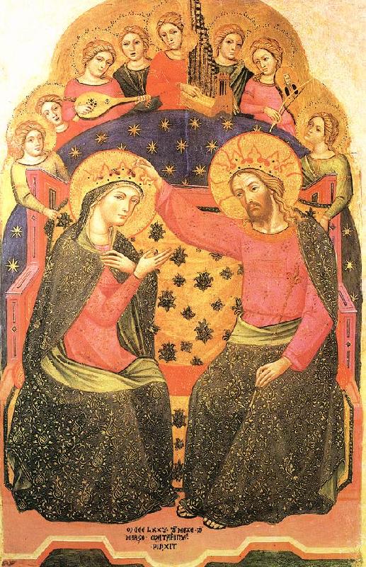 CATARINO Coronation of the Virgin fd France oil painting art