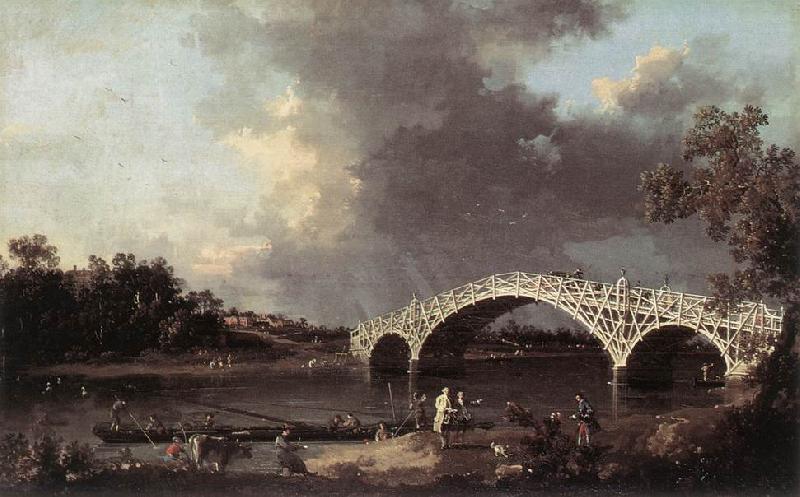 Canaletto Old Walton Bridge ff France oil painting art