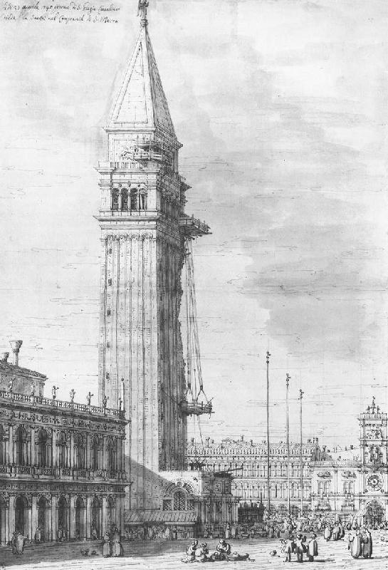 Canaletto The Piazzetta: Looking North, the Campanile under Repair bdr France oil painting art