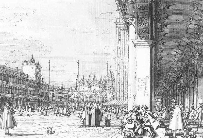 Canaletto Piazza San Marco: Looking East from the South West Corner  dfd France oil painting art