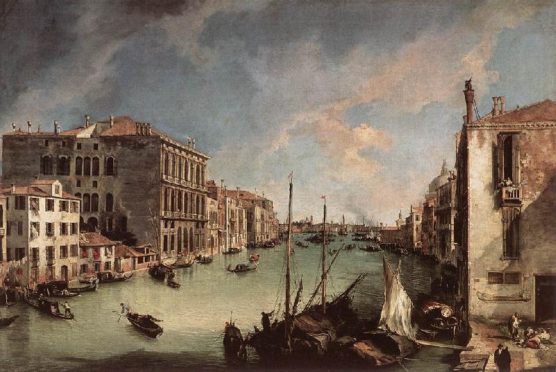 Canaletto Grand Canal, Looking East from the Campo San Vio oil painting image