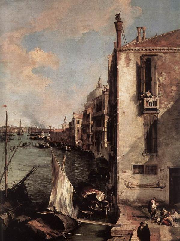 Canaletto Grand Canal, Looking East from the Campo San Vio (detail) fd France oil painting art