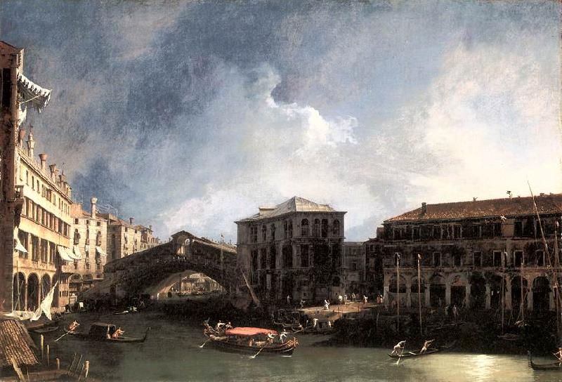 Canaletto The Grand Canal near the Ponte di Rialto sdf France oil painting art