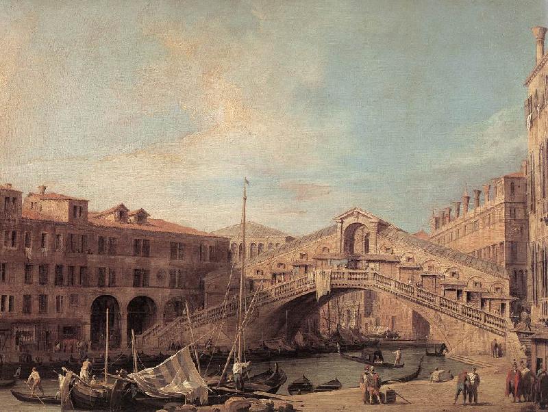 Canaletto Grand Canal: The Rialto Bridge from the South f oil painting picture
