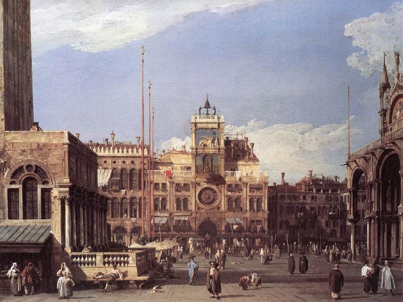 Canaletto Piazza San Marco: the Clocktower f oil painting picture