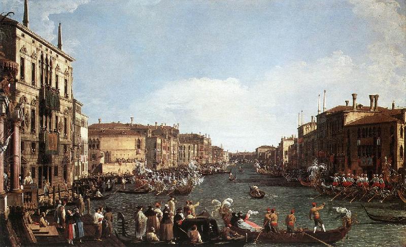 Canaletto A Regatta on the Grand Canal d France oil painting art