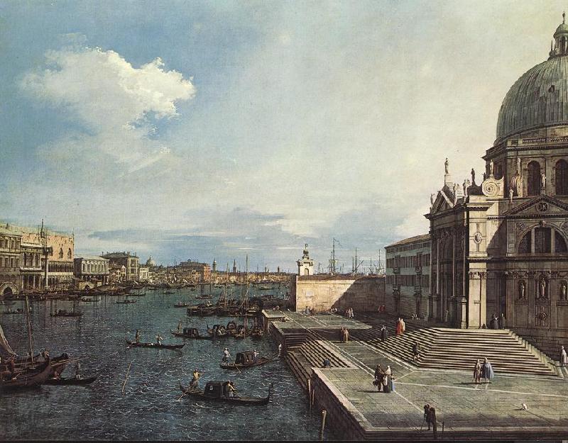 Canaletto The Grand Canal at the Salute Church d France oil painting art