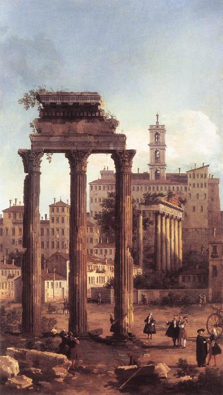 Canaletto Rome: Ruins of the Forum, Looking towards the Capitol d oil painting image