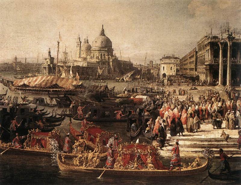 Canaletto Arrival of the French Ambassador in Venice (detail) f France oil painting art