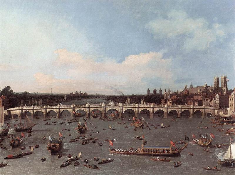 Canaletto London: Westminster Bridge from the North on Lord Mayor s Day France oil painting art