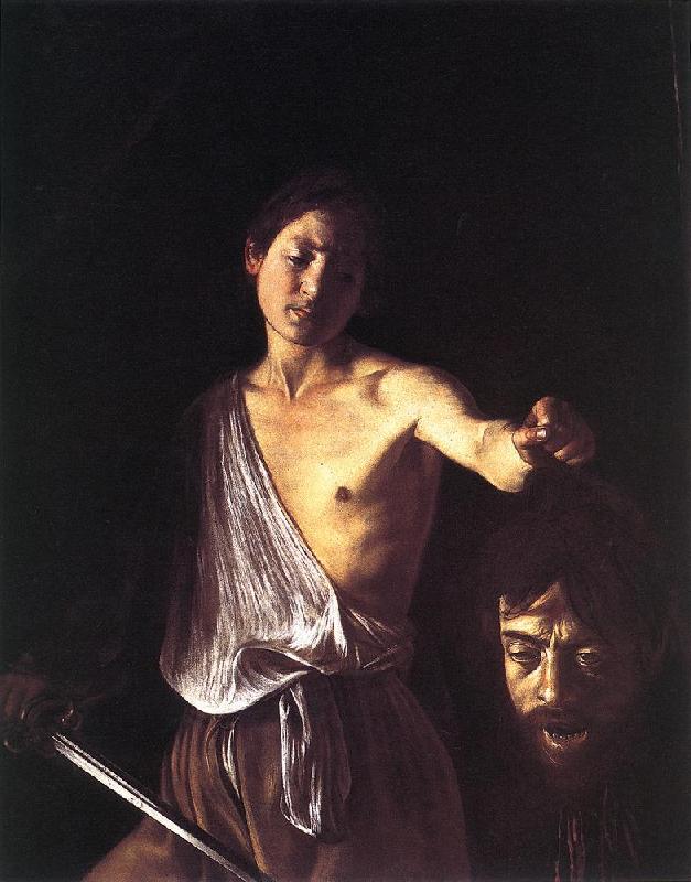 Caravaggio David dfg France oil painting art