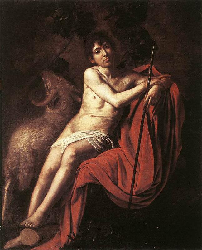 Caravaggio St John the Baptist fdg France oil painting art