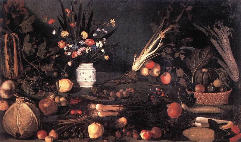 Caravaggio Still-Life with Flowers and Fruit g France oil painting art