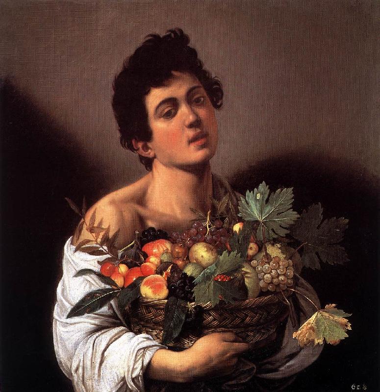Caravaggio Boy with a Basket of Fruit f France oil painting art