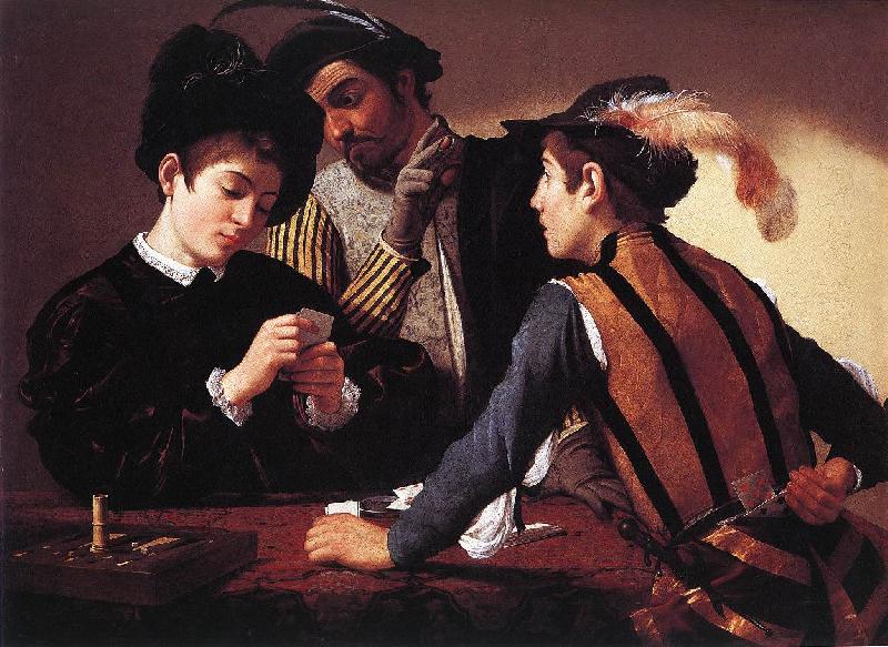 Caravaggio The Cardsharps f France oil painting art