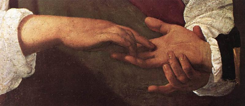 Caravaggio The Fortune Teller (detail) drgdf France oil painting art