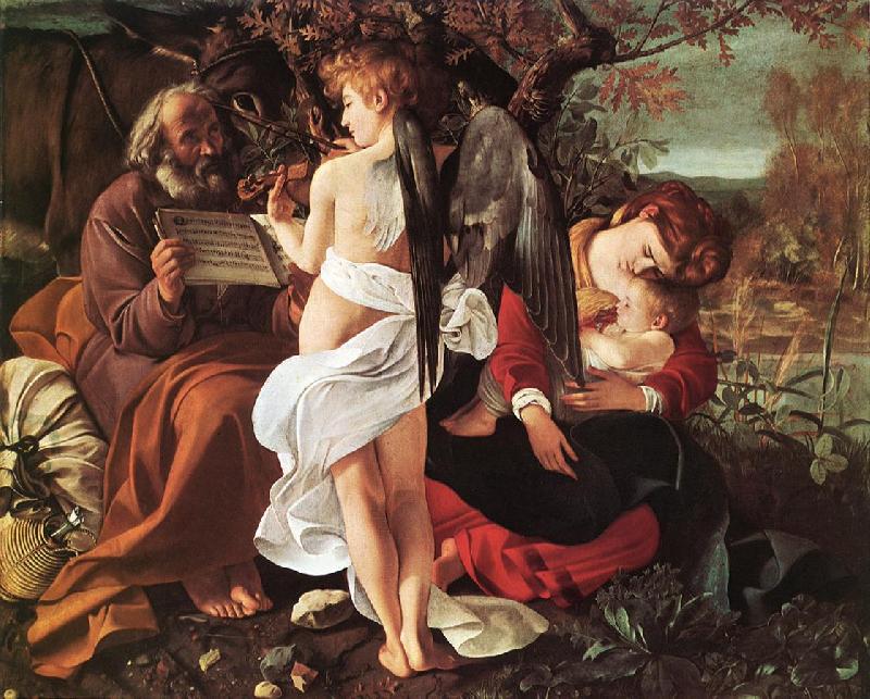 Caravaggio Rest on Flight to Egypt ff France oil painting art