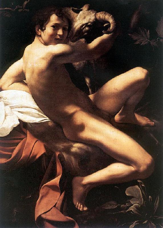 Caravaggio St. John the Baptist (Youth with Ram)  fdy oil painting picture