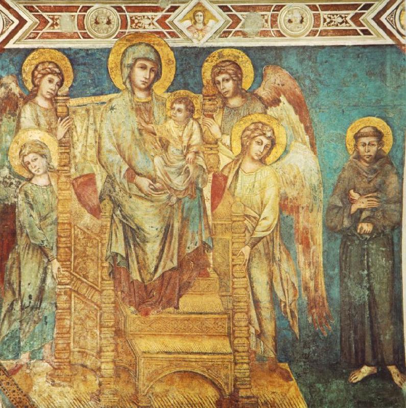 Cimabue Madonna Enthroned with the Child, St Francis and four Angels dfg France oil painting art