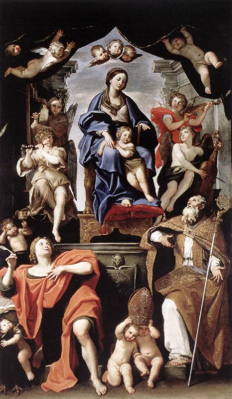 Domenichino Madonna and Child with St Petronius and St John the Baptist dg oil painting image