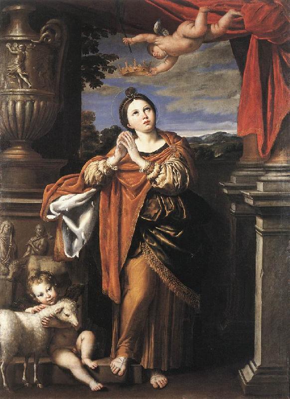 Domenichino Saint Agnes drtw France oil painting art