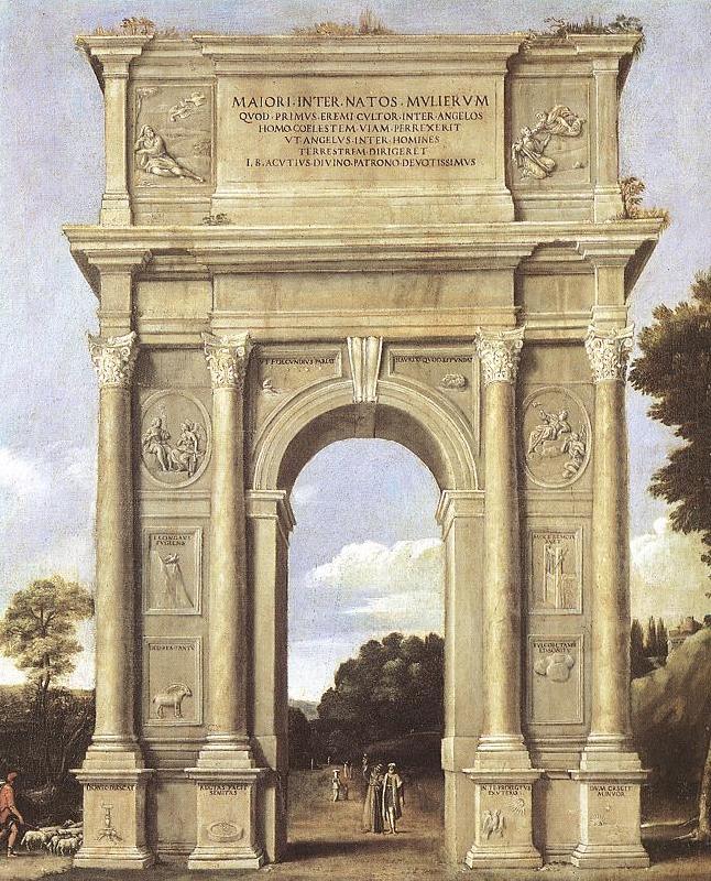 Domenichino A Triumphal Arch of Allegories dfa France oil painting art