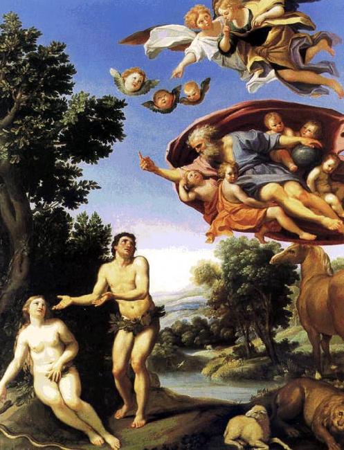 Domenichino Adam and Eve sfw oil painting image