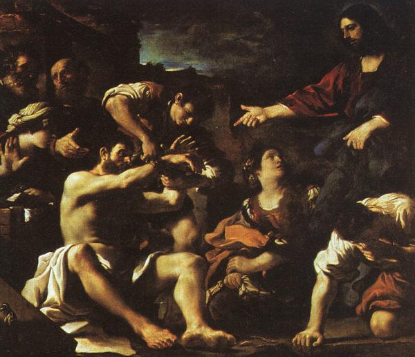 GUERCINO Raising of Lazarus hjf oil painting image