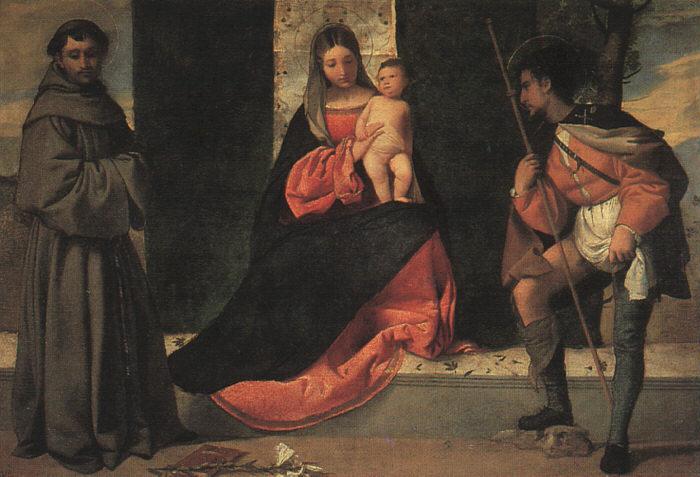 Giorgione The Virgin and Child with St.Anthony of Padua and Saint Roch oil painting picture